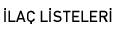 �la&ccedil; Listeleri
